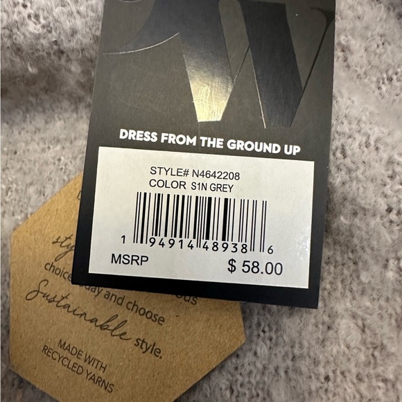 NWT Nine West Striped Poncho Wrap - Picture 5 of 7